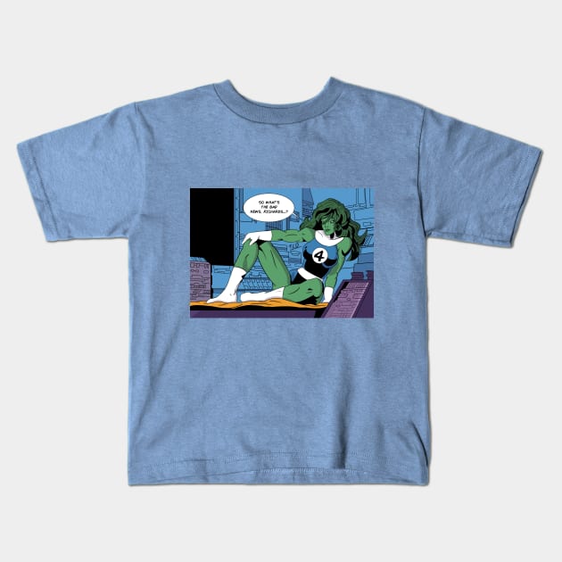 She-Hulk Fatastic Four. Kids T-Shirt by Eternal Oak Store's